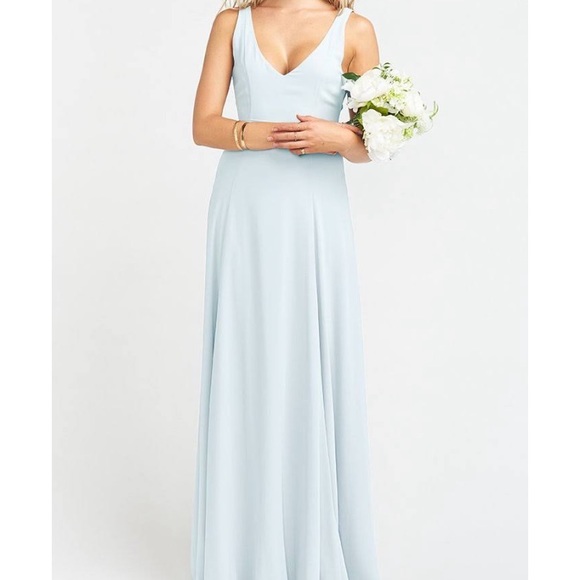 Show Me Your MuMu Dresses & Skirts - Show Me Your Mumu Jenn Maxi Dress in Icy Blue Chiffon
